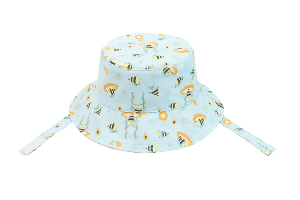 Baby/Kids Reversible Patterned Sun Hat - Bees