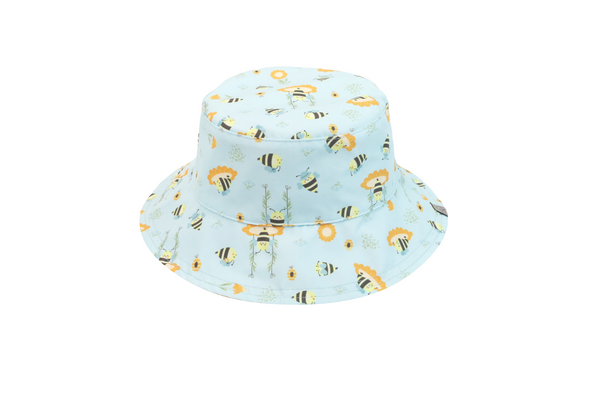 Baby/Kids Reversible Patterned Sun Hat - Bees