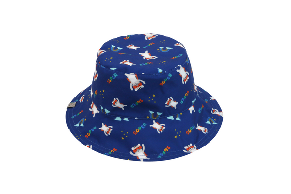 Baby/Kids Reversible Patterned Sun Hat - Animal Superhero