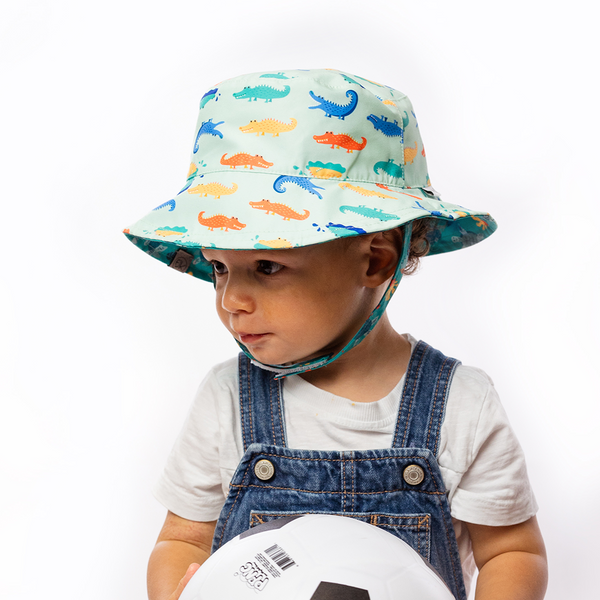 Baby/Kids Reversible Patterned Sun Hat - Turtle | Alligator
