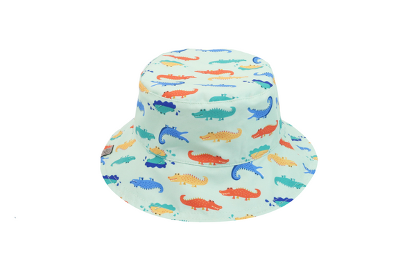 Baby/Kids Reversible Patterned Sun Hat - Turtle | Alligator