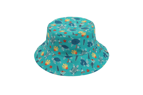 Baby/Kids Reversible Patterned Sun Hat - Turtle | Alligator