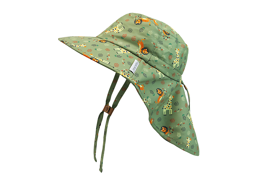Baby/KIds Sun Hat with Neck Cape - Lion Giraffe