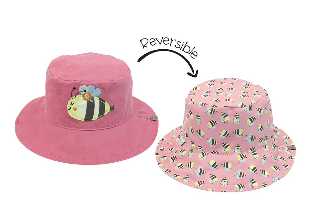 Reversible Baby/Kids Mixed Sun Hat - Bees