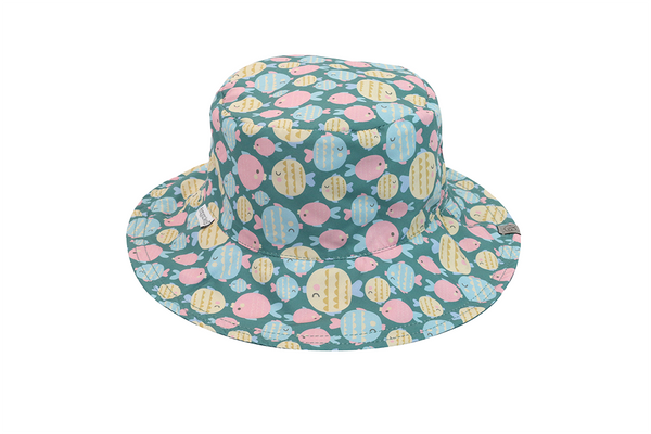 Reversible Baby/Kids Mixed Sun Hat - Kissing Fish
