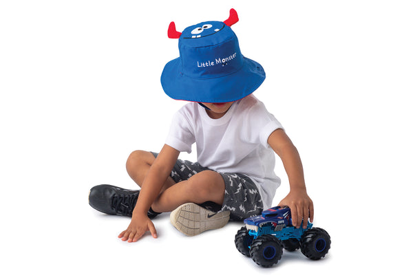 Reversible Kids & Toddler Sun Hat - Monster Car