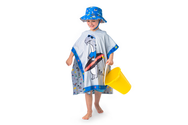 Reversible Kids Patterned Sun Hat - Dino