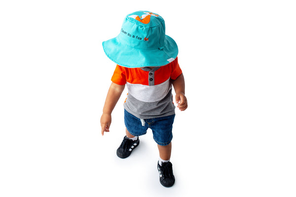 Reversible Baby and Kids Sun Hat - Fox | Hedgehog