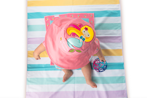 Reversible Baby and Kids Sun Hat - Mermaid | Seahorse