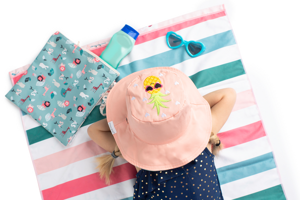 Reversible Baby and Kids Sun Hat - Flamingo | Pineapple
