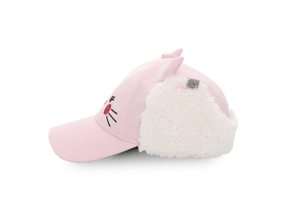 Kids 3D Winter Cap with Ear Flaps - Cat