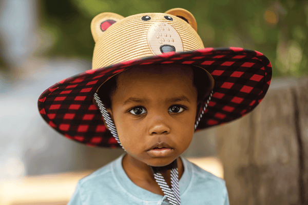 Kids Lifeguard Straw Hat - Bear