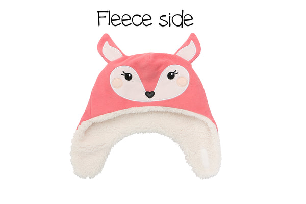 Kids & Baby Reversible Sherpa Hat - Bunny & Deer