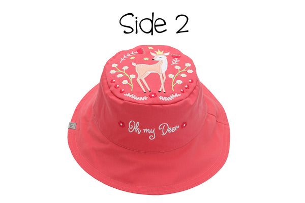 Reversible Kids & Toddler Sun Hat - Bunny & Deer