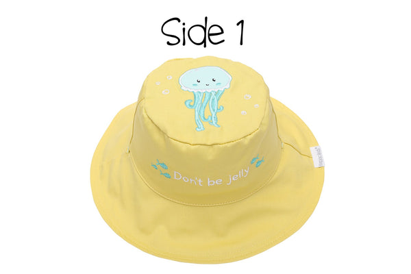 Reversible Baby and Kids Sun Hat - Fish | Jellyfish