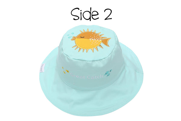 Reversible Baby and Kids Sun Hat - Fish | Jellyfish