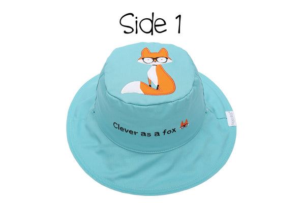Reversible Baby and Kids Sun Hat - Fox | Hedgehog
