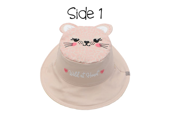 Reversible Kids & Toddler Sun Hat - Leopard & Zebra
