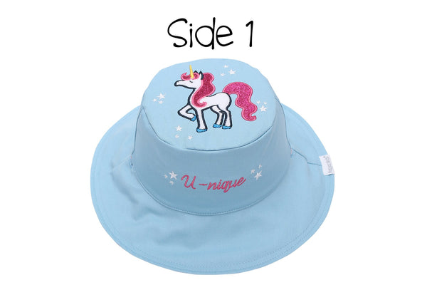 Reversible Baby and Kids Sun Hat - Rainbow | Unicorn