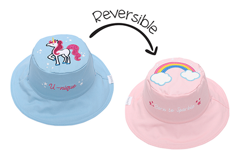 Reversible Baby and Kids Sun Hat - Rainbow | Unicorn