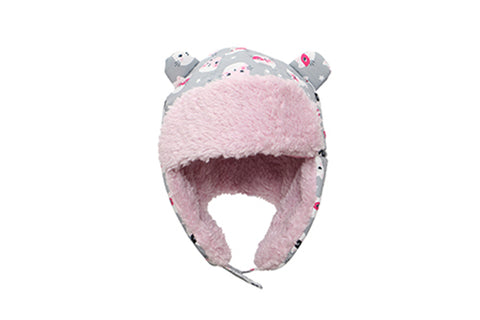 Kids & Baby Water Repellent Trapper Hat - Cat (Grey)