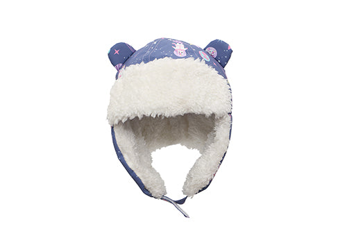 Kids & Baby Water Repellent Trapper Hat - Unicorn (Indigo)