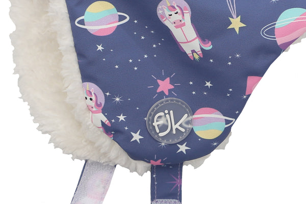 Kids & Baby Water Repellent Trapper Hat - Unicorn (Indigo)