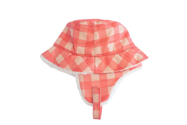 Winter Bucket Hat - Pink Buffalo Check