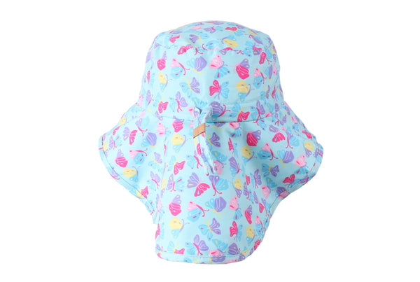 Baby/Kids Sun Hat with Neck Cape - Butterfly